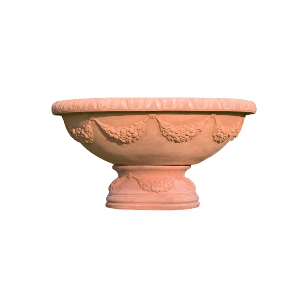 Verzierte edle Terracotta Schale - Ciotola a festoni